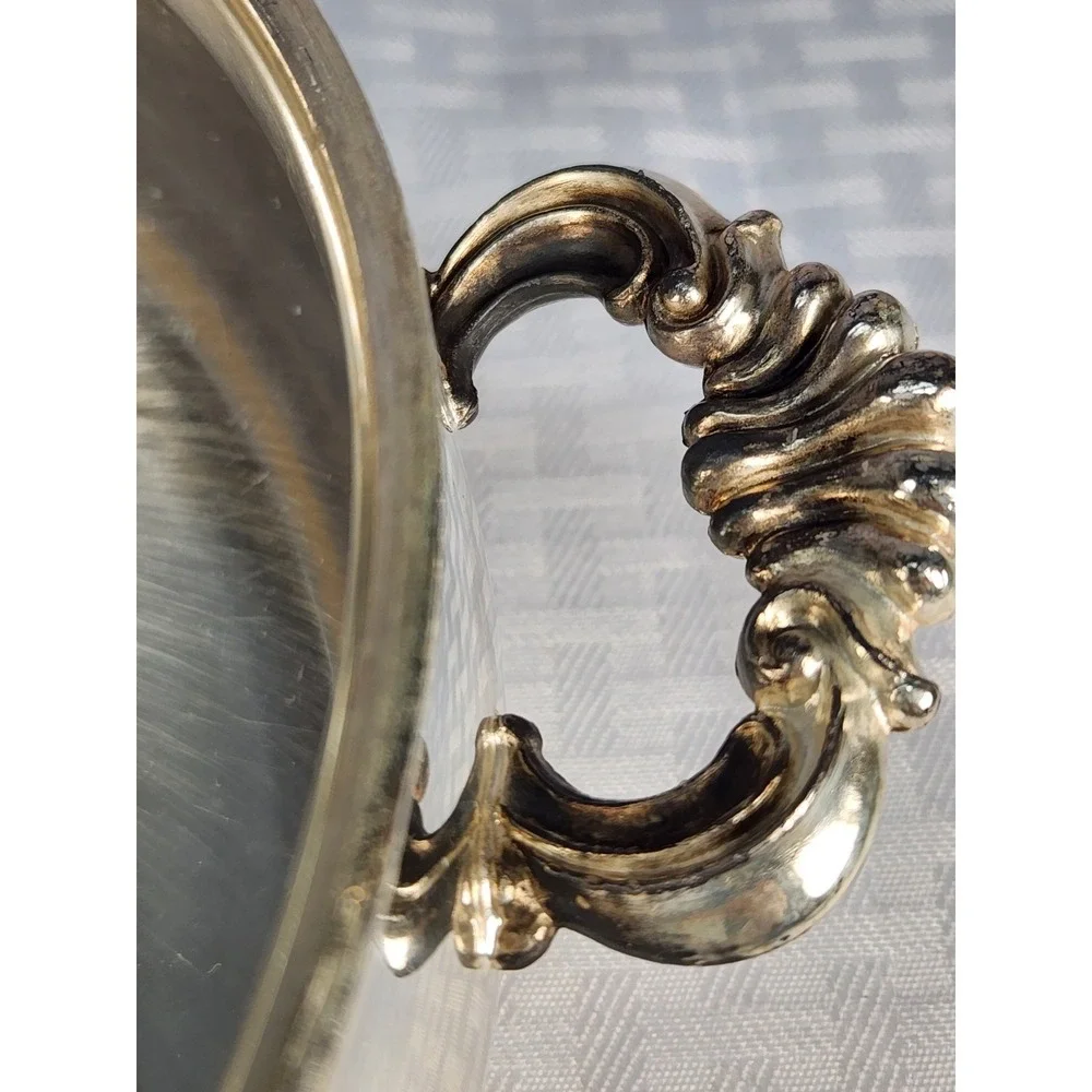 F. B. Rogers Silver Co Casserole Serving Dish Ornate Handles Silver Plate